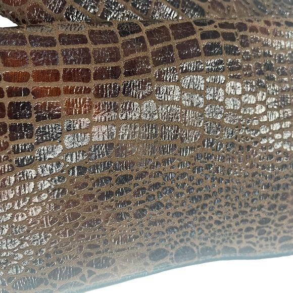 GII NWT brown black reptile print cold weather driving dress contemporary gloves - Picture 2 of 12